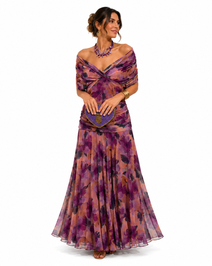 Sidonie | Robe longue à imprimé floral