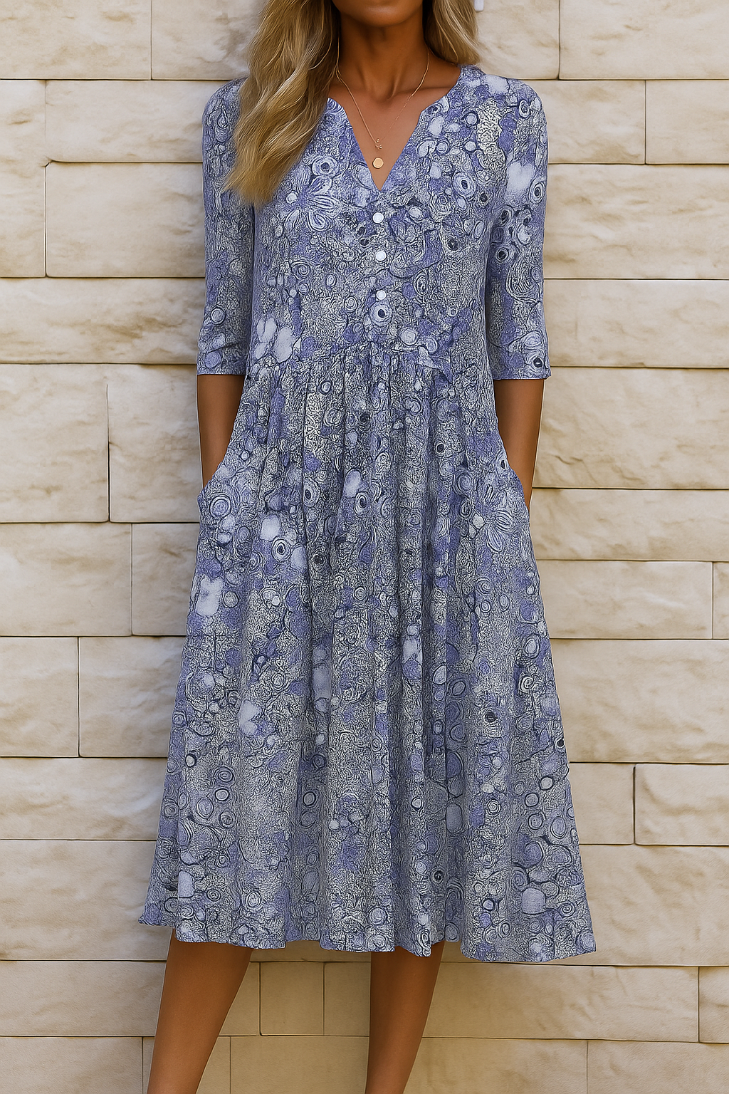 Robe Trapèze "Olivia" — Chic Artistique & Poches Pratiques