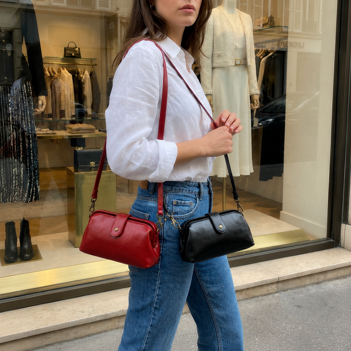 Lucie | Petit sac bandoulière structuré, format compact du quotidien