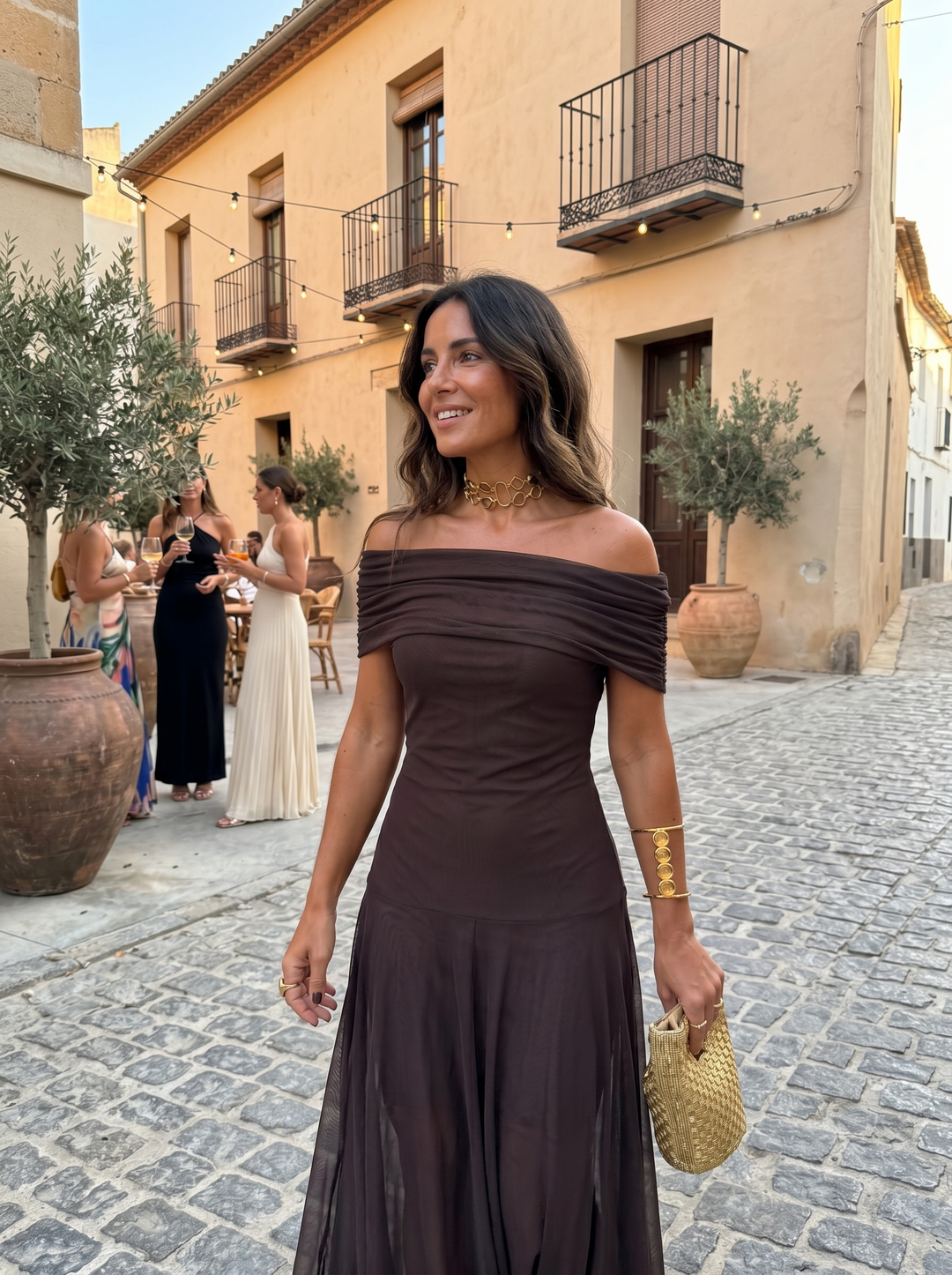 Héloïse | Robe longue épaule dénudée