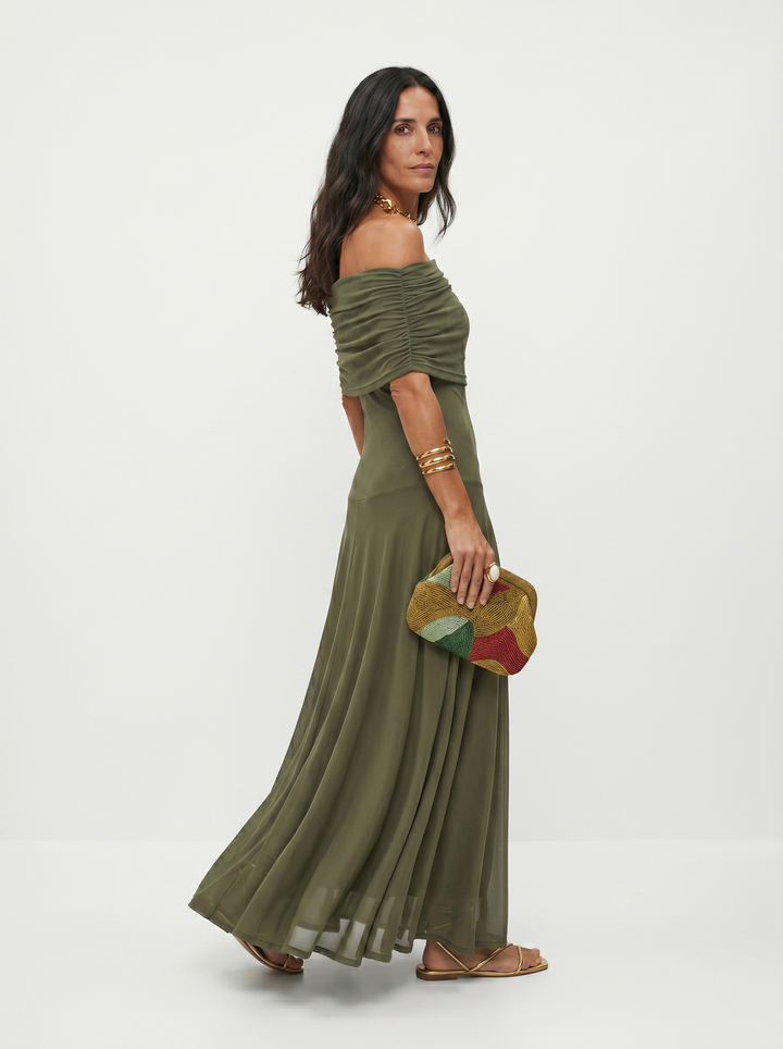 Héloïse | Robe longue épaule dénudée