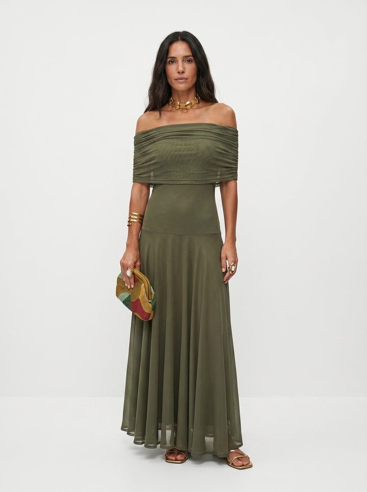 Héloïse | Robe longue épaule dénudée