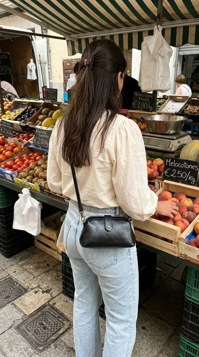 Lucie | Petit sac bandoulière structuré, format compact du quotidien