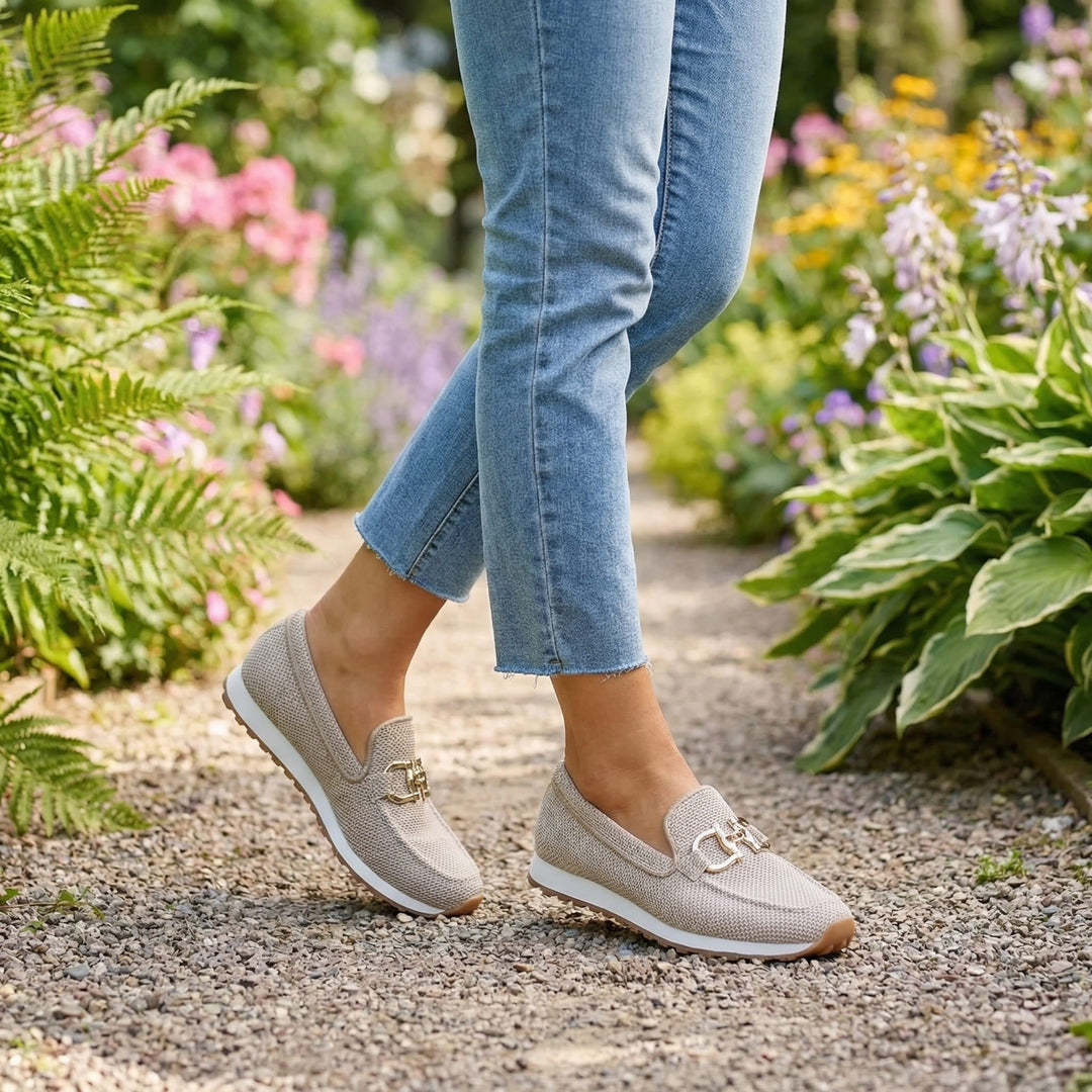 Suzanne | Mocassin sport à détail doré