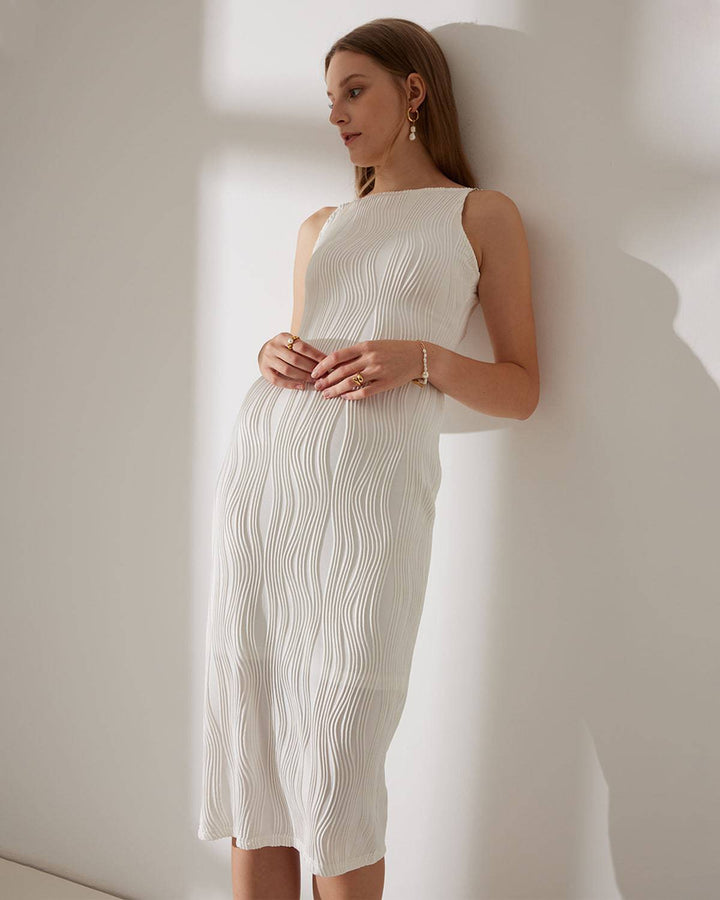 Robe Midi "Ondine" — Édition Perles