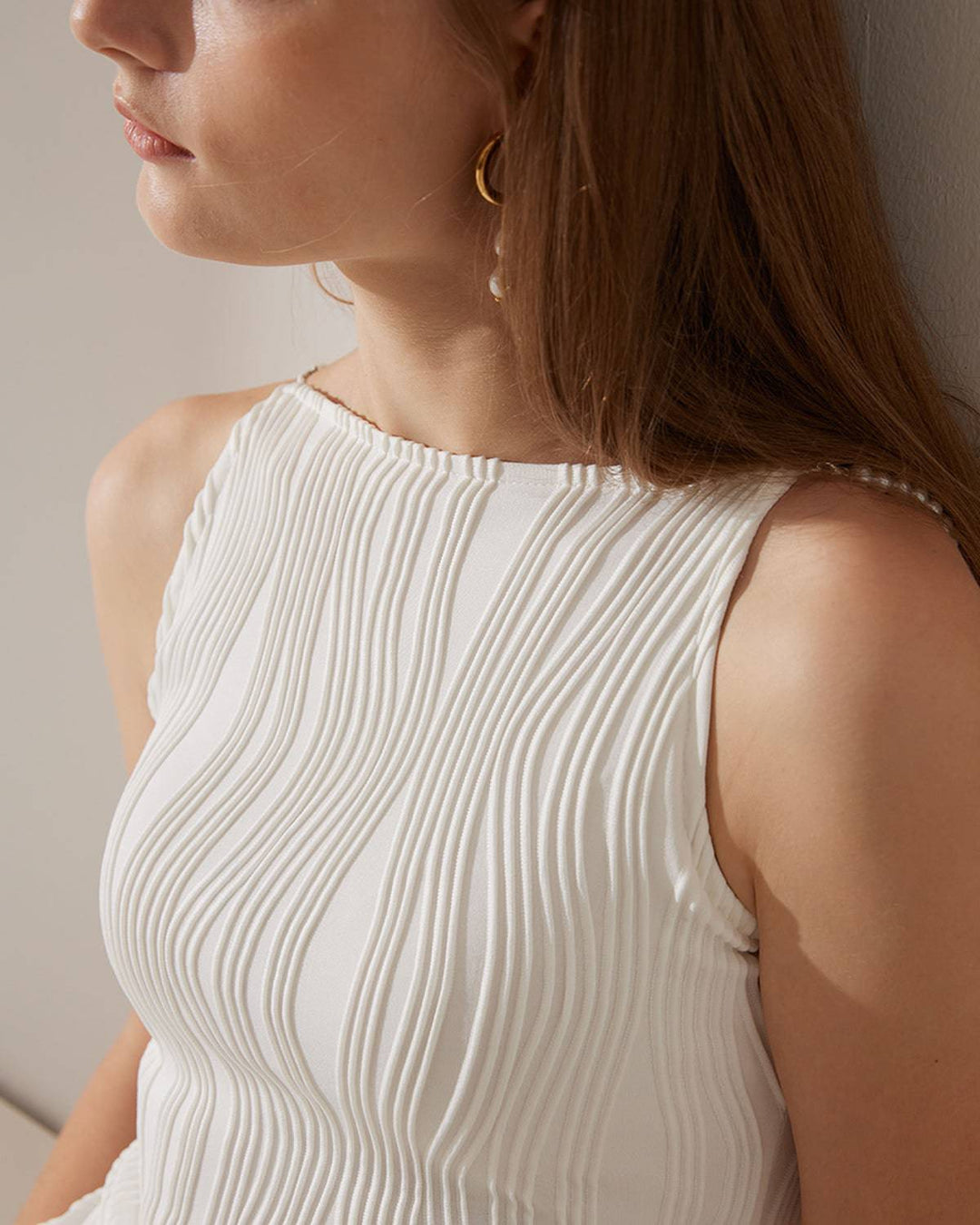Robe Midi "Ondine" — Édition Perles