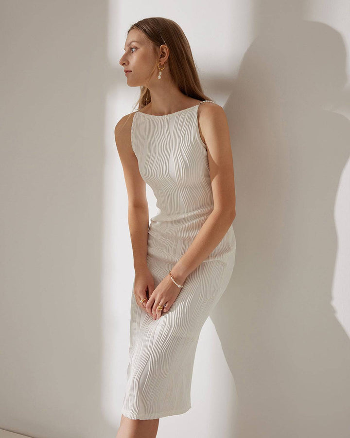 Robe Midi "Ondine" — Édition Perles