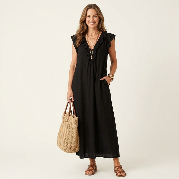 Angélique | Robe longue en lin
