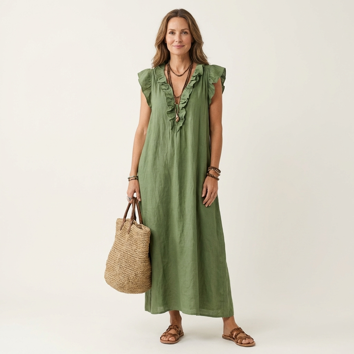 Angélique | Robe longue en lin