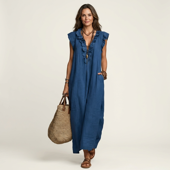 Angélique | Robe longue en lin