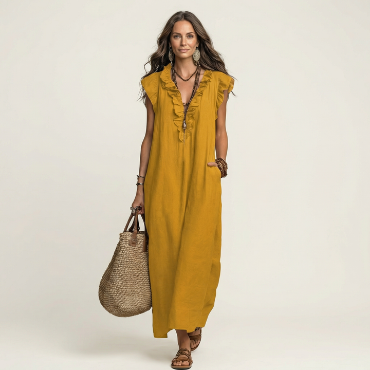 Angélique | Robe longue en lin