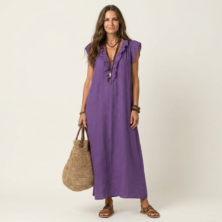 Angélique | Robe longue en lin