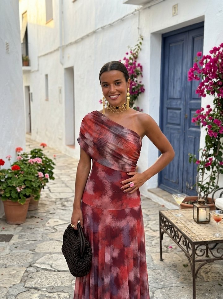 Héloïse | Robe longue épaule dénudée