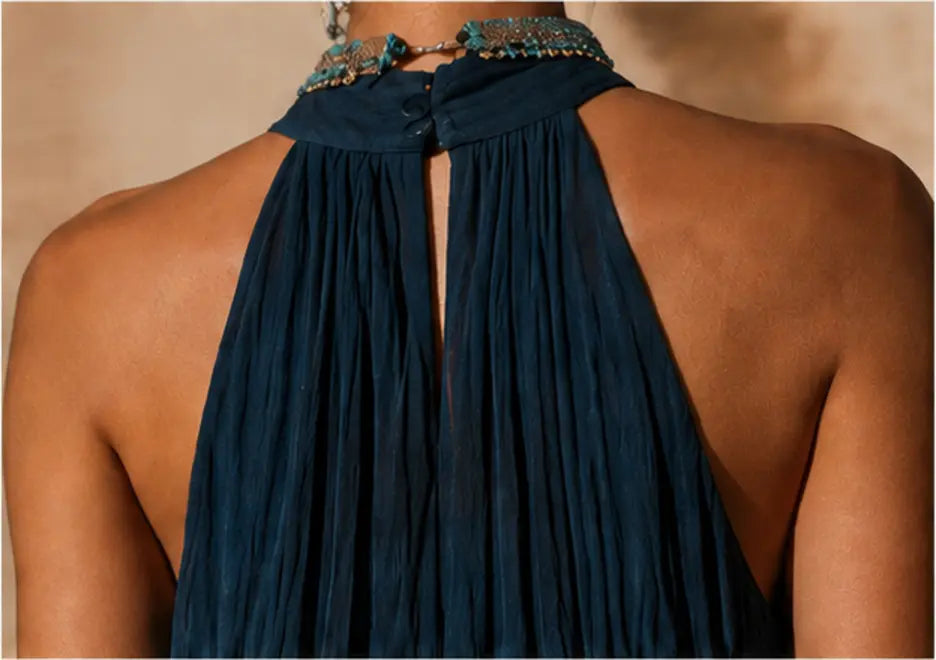 Marion | Robe longue boho, dégradé et jupe en ligne A